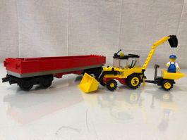 LEGO 4543 - Tractor Flatbed 9V Eisenbahn Tieflader Waggon