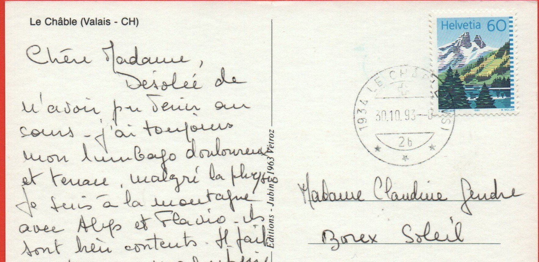 Cartes postales: LE CHÂBLE (Valais) – D'occasion à Jona par philajona 1