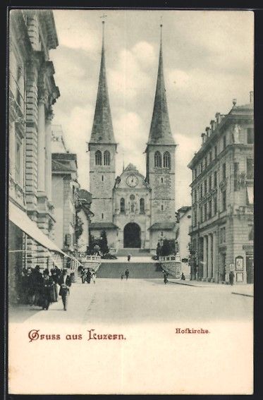 Cartes postales: AK Luzern, Hofkirche – D'occasion à Berlin par bartko-reher