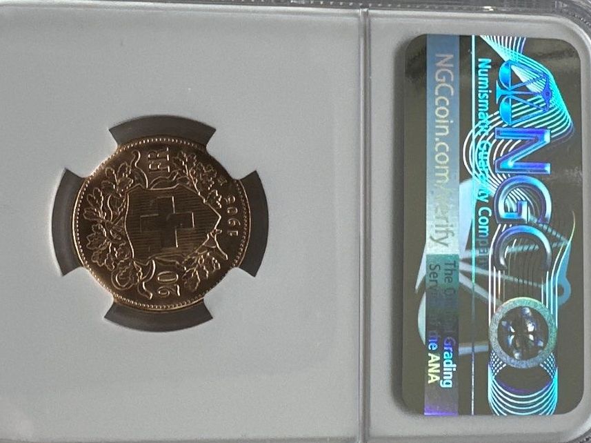Tutti le monete: 1905B, Vreneli, 20Franken, G20F, MS63, stgl – Usato da Erlach venduto da gubbe1 3