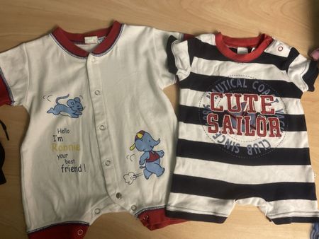 2 Migros Sommer Strampler Gr. 62/68 für Baby Jungen