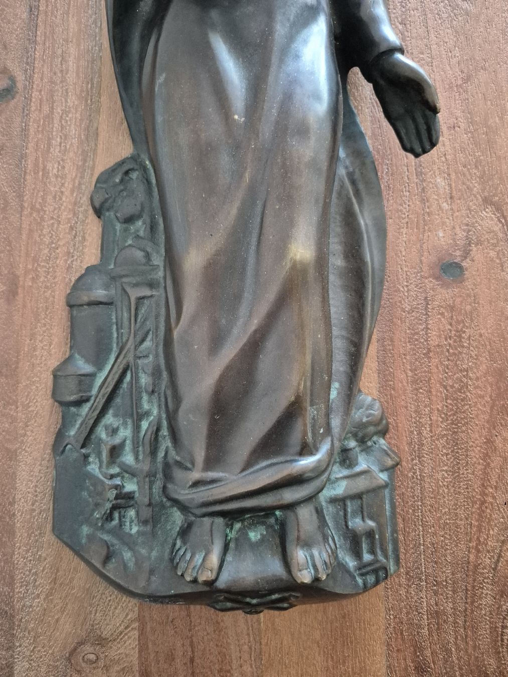 Sculture & Statue: Wunderschöne Bronze Figur/Relief HEILIGE BARBARA 7KG – Usato da Zürich venduto da Dalema13 3