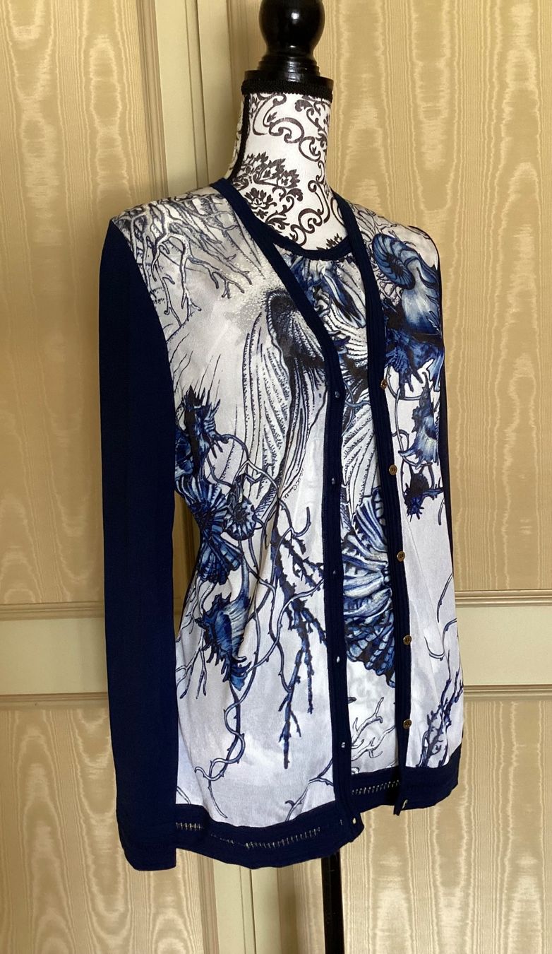 Roberto Cavalli Top: Roberto Cavalli Cardigan und Top Seide – Nuovo (secondo la descrizione) da Magadino venduto da sylvierosa 2