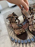 Valentino Rockstud Sandalen Leder braun Grösse 36