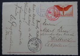Zeppelinfart ZF 38.D.a1 (Karte Luftschiff 'Graf Zeppelin'