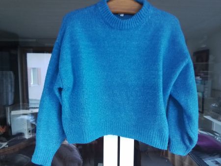 blauer Cropped Pullover Gr.L Clockhouse C&A Frühling & Herbs