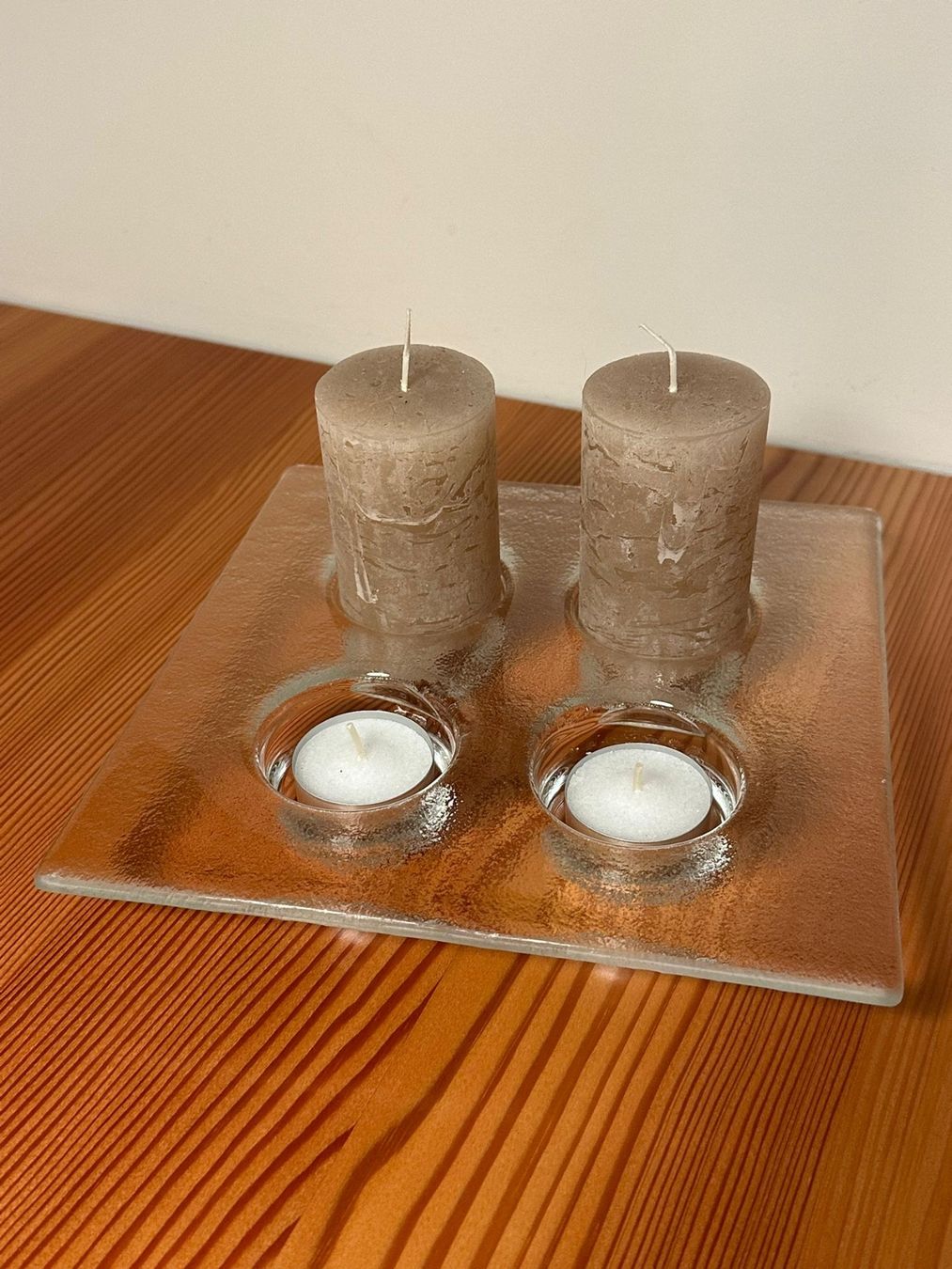 Portacandele: Glas Kerzenteller / quadratisch / 4-teilig – Nuovo (secondo la descrizione) da Zürich venduto da jimmy_12 1