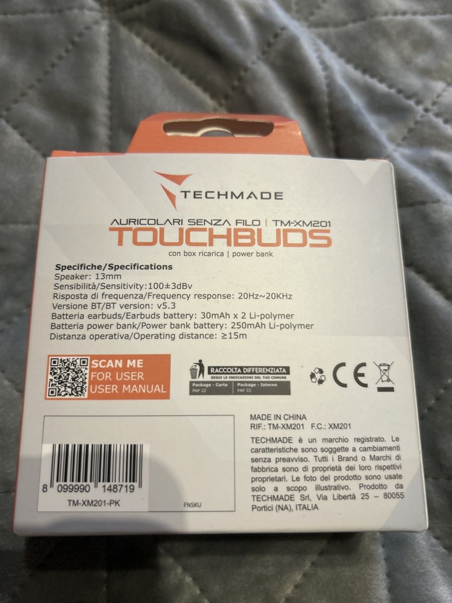 Cuffie: Neue Techmade Touchbuds TM-XM201 – Nuovo e nell'imballaggio originale da Schwyz venduto da Maerzetuepfli 1