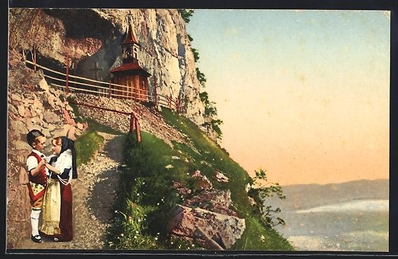 Ansichtskarten: Appenzell, Wildkirchli, tanzendes Kinder – Gebraucht aus Berlin von bartko-reher