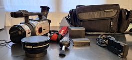 Canon XM1 3CCD MiniDV Camcorder + WD-58 Weitwinkel + Zubehör