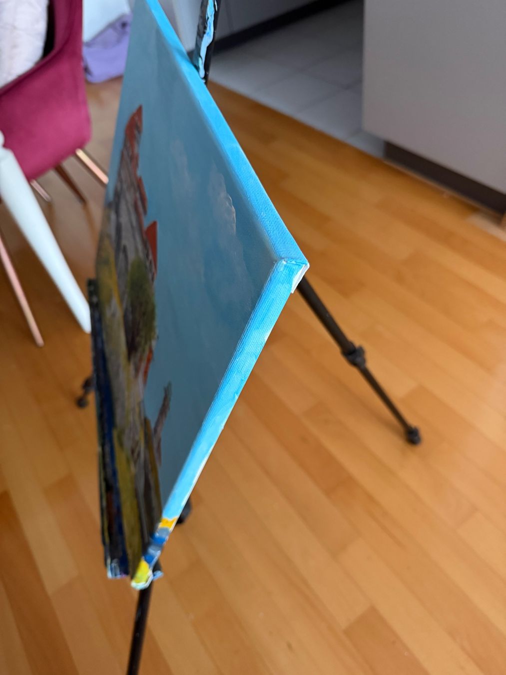 Gemälde: Gemälde Schloss mit Leuchtturm, 40x50cm – Neu und originalverpackt aus Pfäffikon SZ von Andrei_Moro_Kunst 3