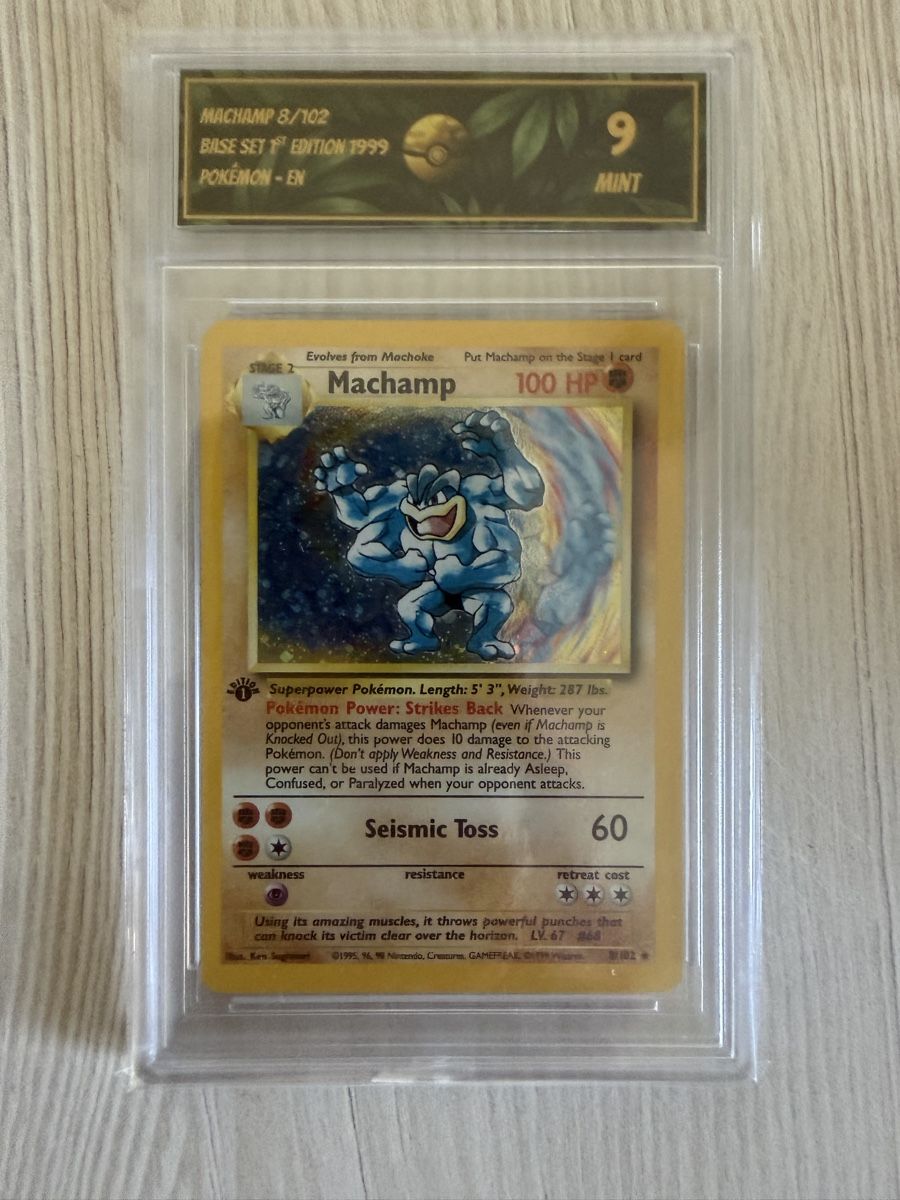 Pokémon Carte collezionabili: Machamp 8/102 - Base Set - 1. Edition 1999 - Mint 9 – Nuovo (secondo la descrizione) da Brugg AG venduto da bbc_cwk7