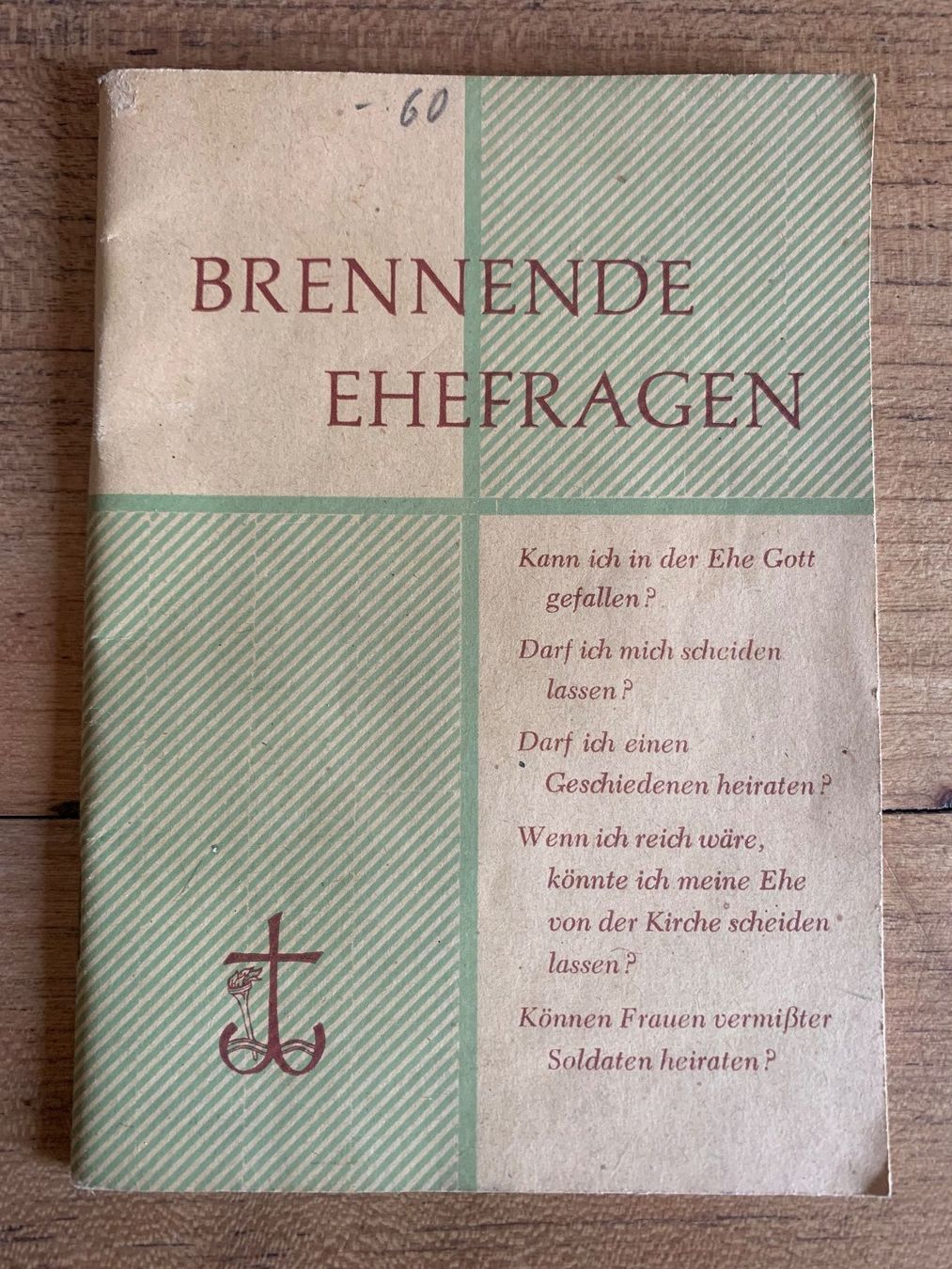 Libri: Buch Brennende Ehefragen  1951 – Usato da Bernhardzell venduto da Magno69