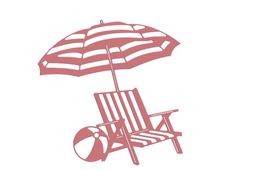Neue, grosse Stanzschablone Strandstuhl