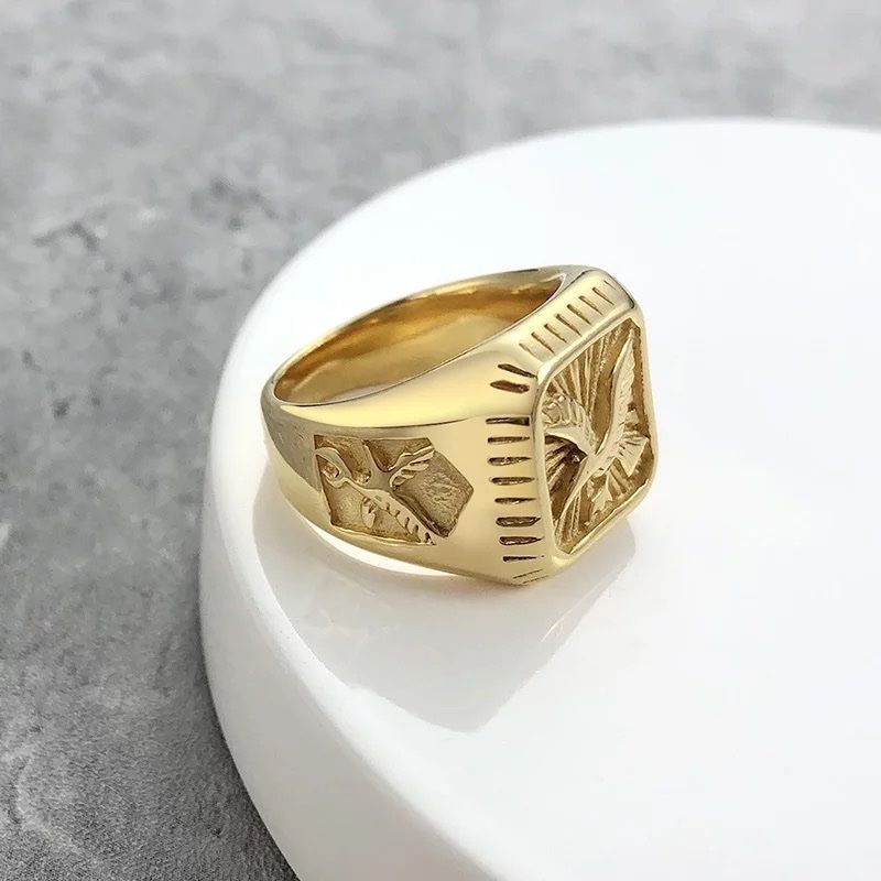 Anelli: Bald Eagle signet ring for men – Nuovo e nell'imballaggio originale da Aarburg venduto da StavFashion 2