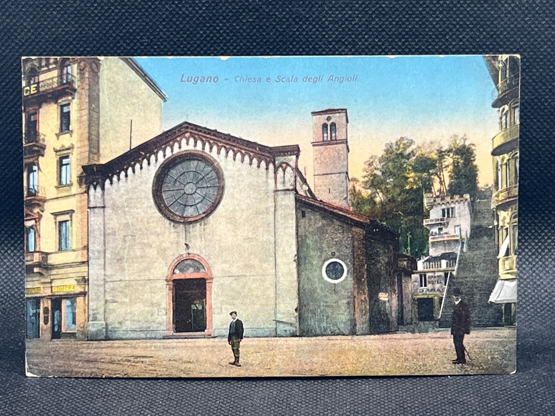 Cartoline postali: Lugano - Chiesa e Scala degli Angioli – Usato da Widnau venduto da Brusi9