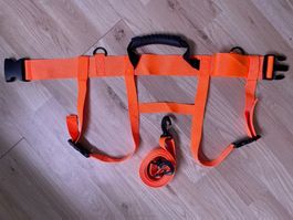 Skigurt für Kinder, Neon-orange, Neuwertig