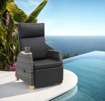 Rattansessel Pescara Luxus mit Aluminiumgestell