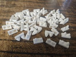 lego 15209 lot 50 pièces White Tile, Modified 1 x 2 with 2