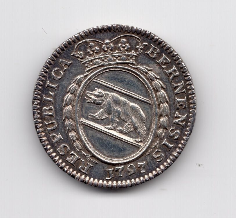 Tutti le monete: Bern, 1/4 Taler 1797 – Usato da Schaffhausen venduto da schatzkiste69