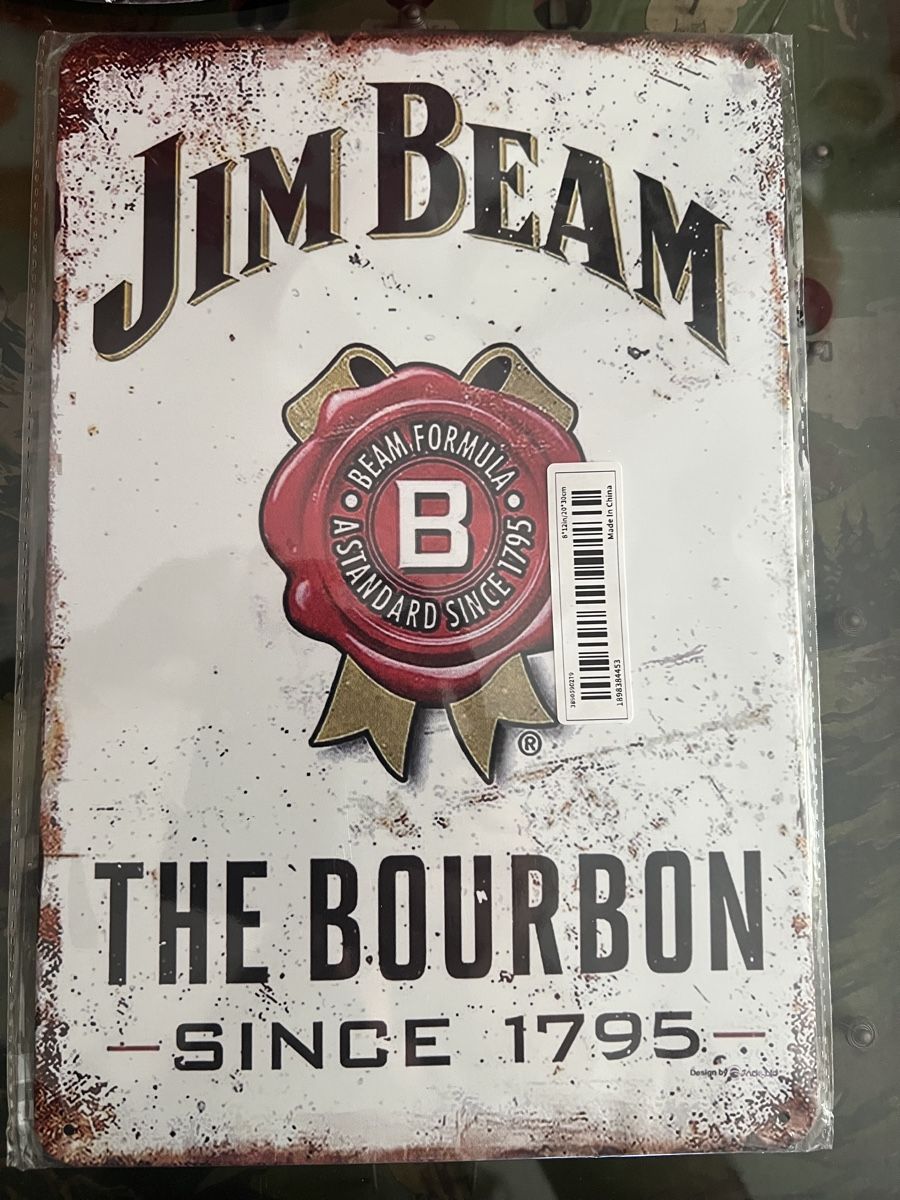 Insegne: Jim Beam Bourbon Blechschild & AREA 51! – Nuovo e nell'imballaggio originale da Mellingen venduto da Oelquelle 2