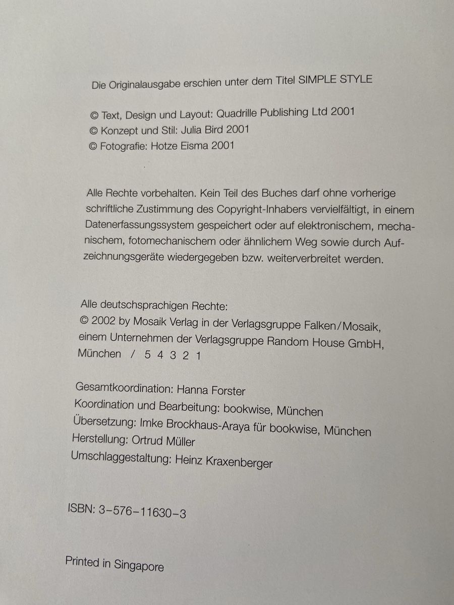 Libri: einfach wohnen Buch Einrichtungskonzept julia bird – Nuovo (secondo la descrizione) da Luzern venduto da waterfront1 2