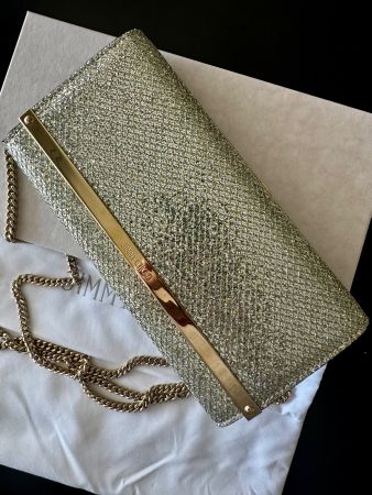 JIMMY CHOO - Milla Clutch gold