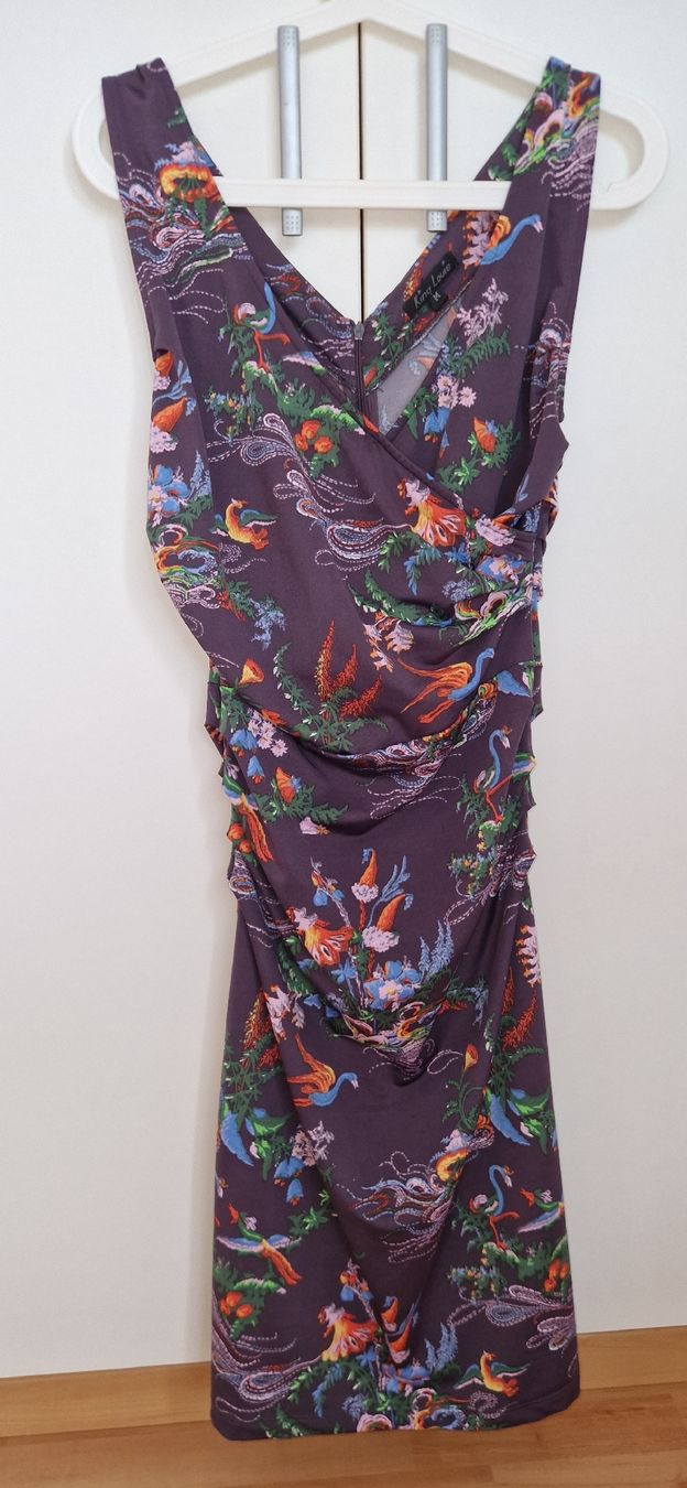 King Louie Kleider: Robe King Louie imprimée drapée taille M – Gebraucht aus Bercher von Dusudouest