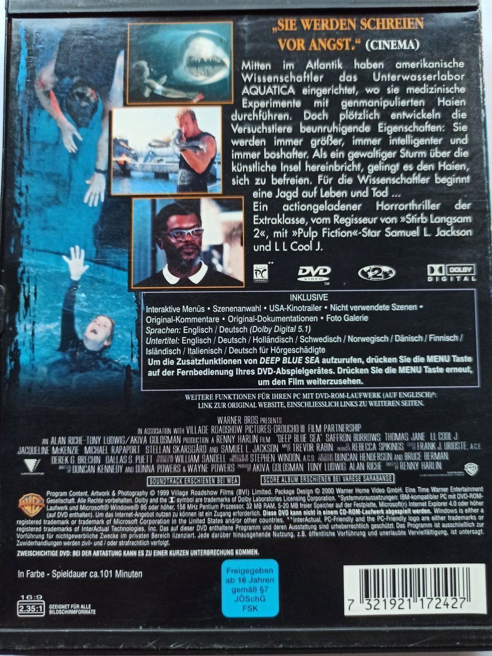 Tutti i DVDs: Deep Blue Sea – Usato da Dübendorf venduto da kb86_MOVIE 1