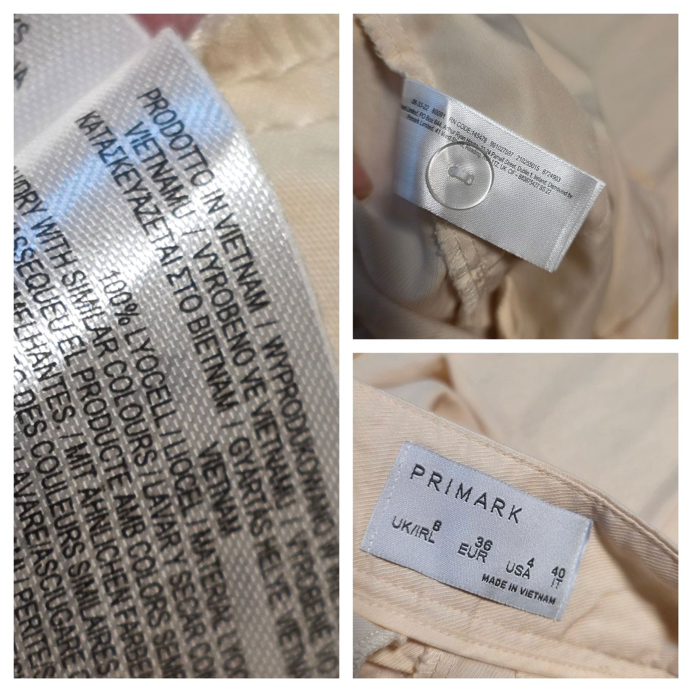 Primark Pantaloni: Primark Lyocell Palazzo Hose Creme Gr. 36/S – Usato da Wald ZH venduto da CapLux 5