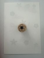 Wooden Stamp Cherry Blossom Motif Crafting Scrapbooking 