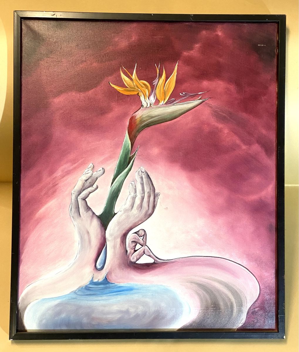 Dipinti: Acrylgemälde "Paradiesblume”, gerahmt – Nuovo (secondo la descrizione) da Zuerich venduto da SonderArt-Wertgut