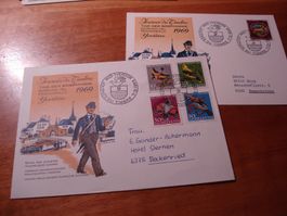 Tag der Briefmarke 1969, Yverdon,  Brief und Karte