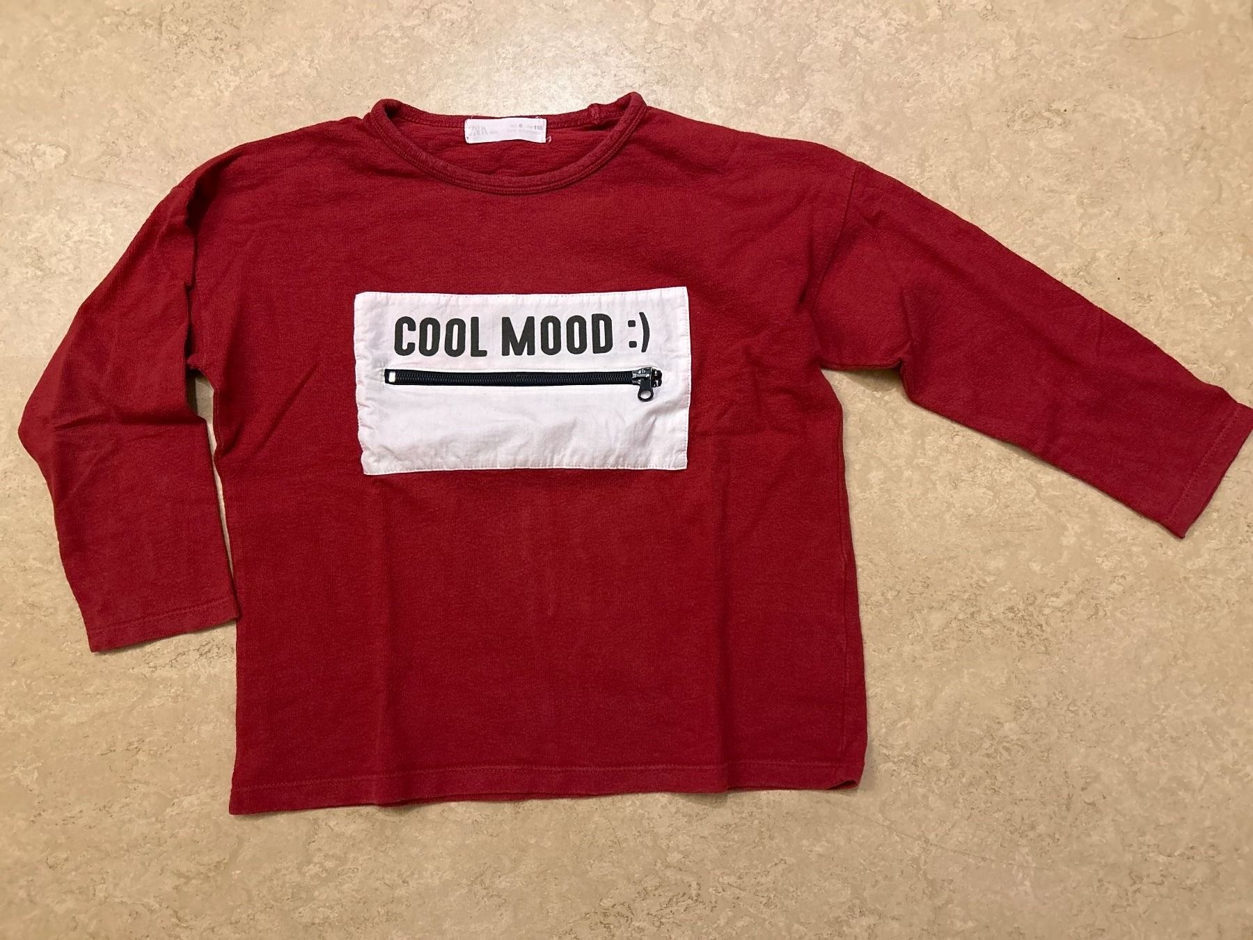 Pulls et sweat-shirts: Zara Shirt Gr.116 Rot "COOL MOOD" – D'occasion à Guntershausen par Gloominati