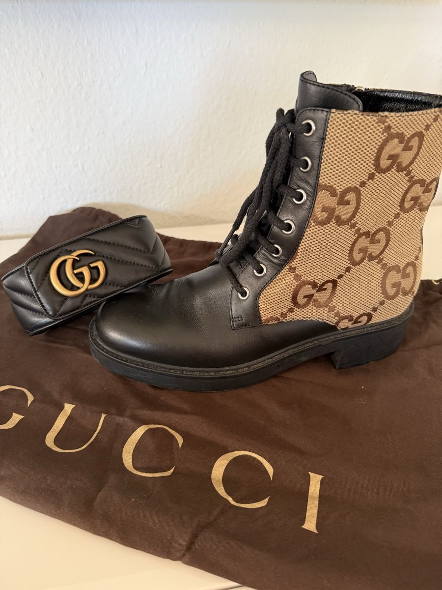 Gucci Scarpe da donna: Gucci Marmont Lederstiefel 38.5 – Usato da Küsnacht ZH venduto da Rivle 1