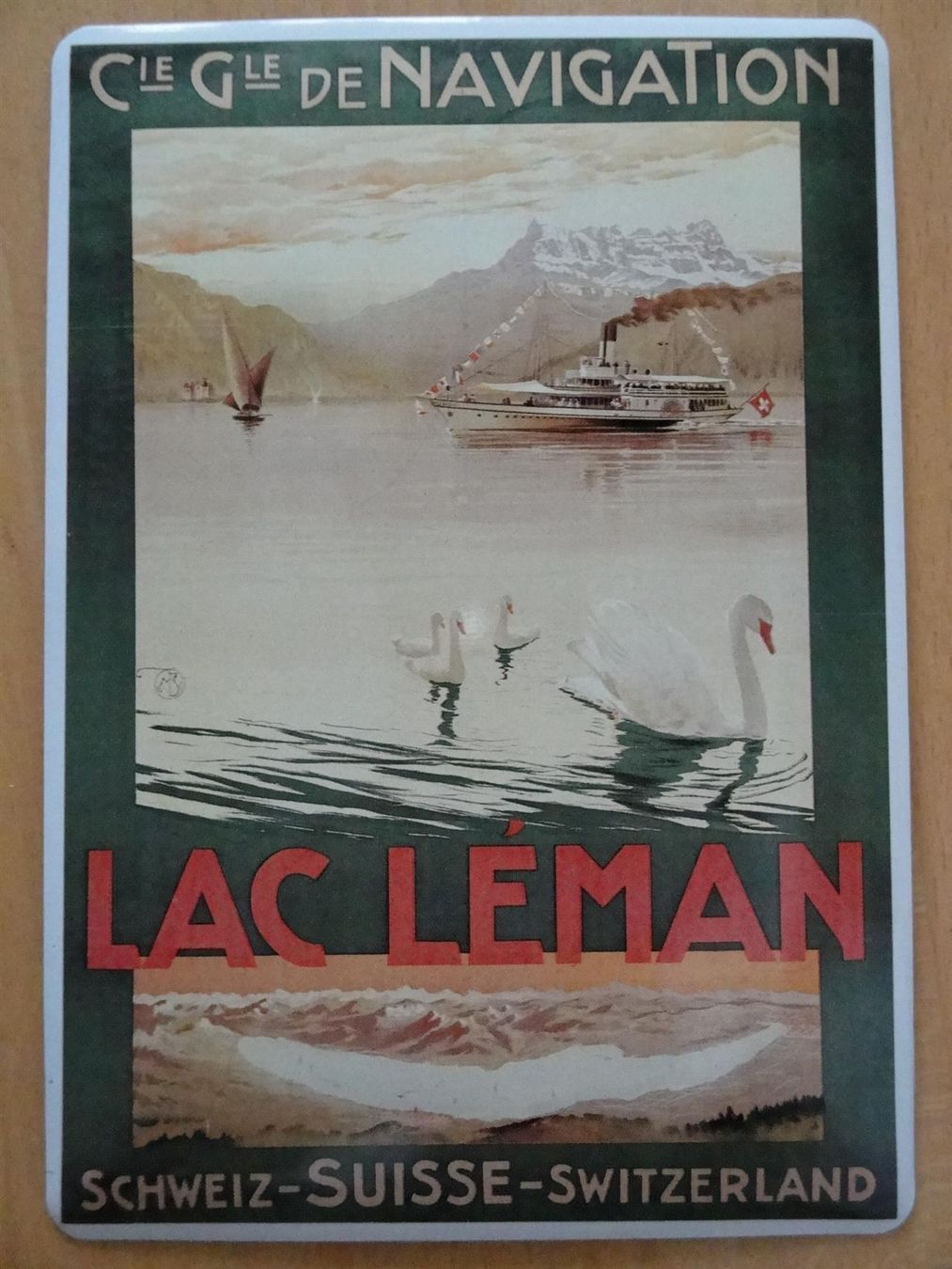 Insegne: Blechpostkarte Lac Lémon Navigation – Nuovo (secondo la descrizione) da Luzern venduto da Flocke11