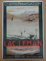 Blechpostkarte Lac Lémon Navigation