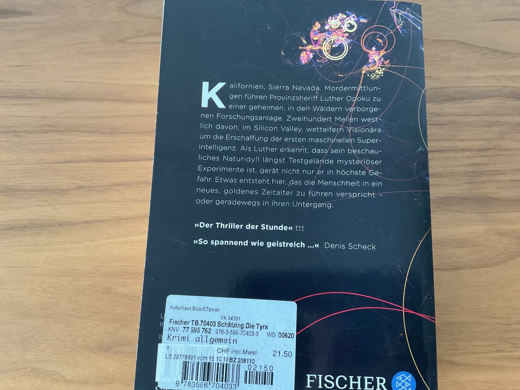 Bücher: Die Tyrannei des Schmetterlings, Frank Schätzing – Gebraucht aus Möhlin von  3