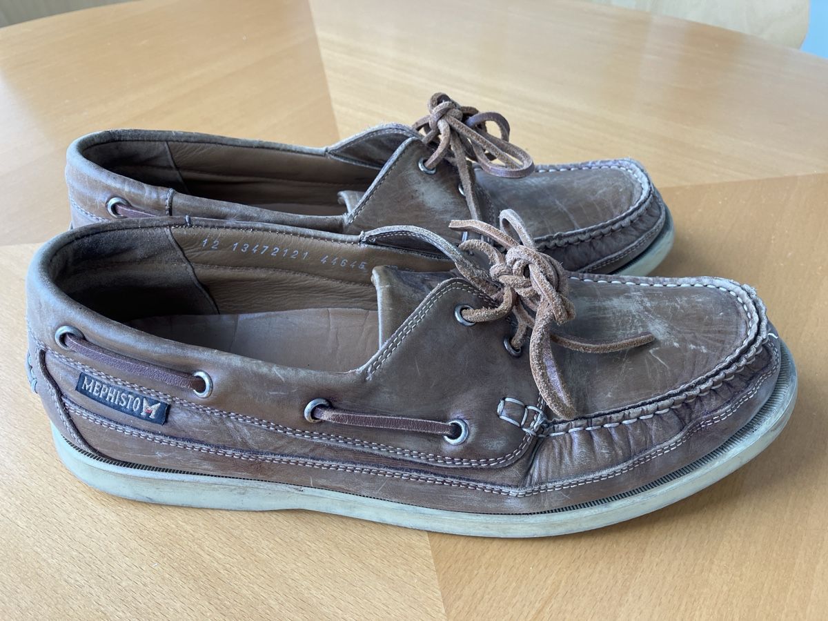 Scarpe da uomo: Mephisto Spinnaker Bootsschuhe, Gr. 43.5 oder US10 – Usato da Aesch BL venduto da Vondenbienen