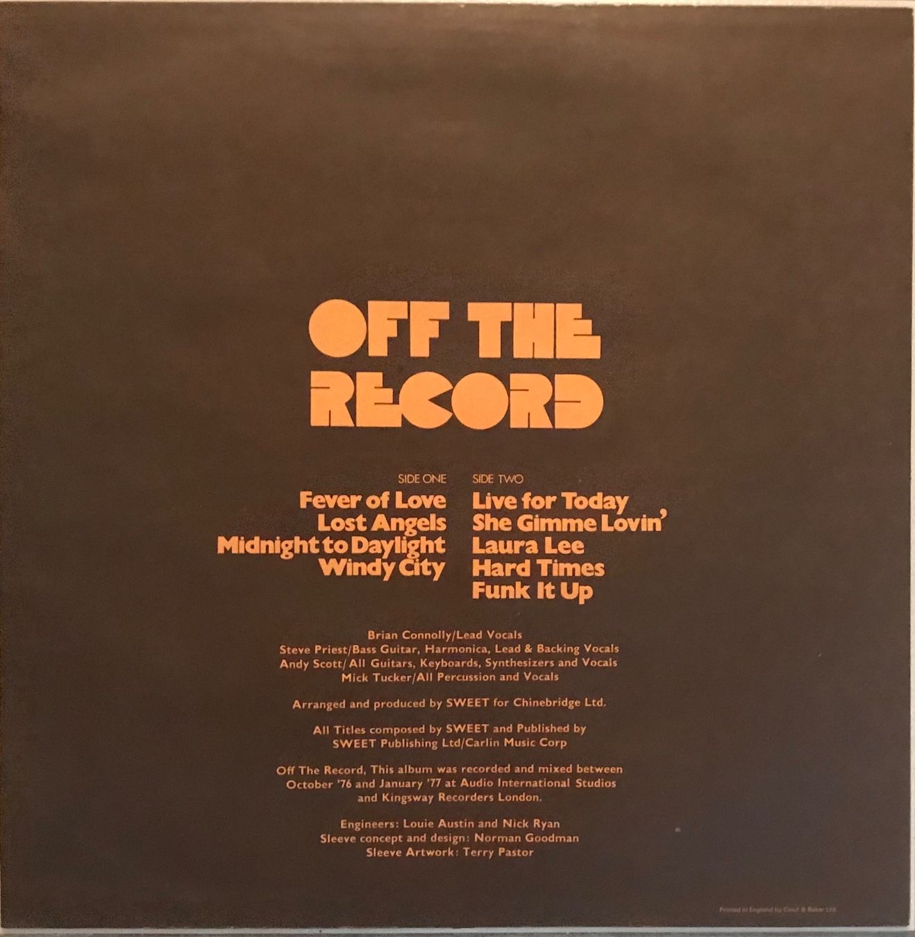 Schallplatten: SWEET - OFF THE RECORD - 33 Tours – Gebraucht aus Bussigny von vinyl-pas-cher 6