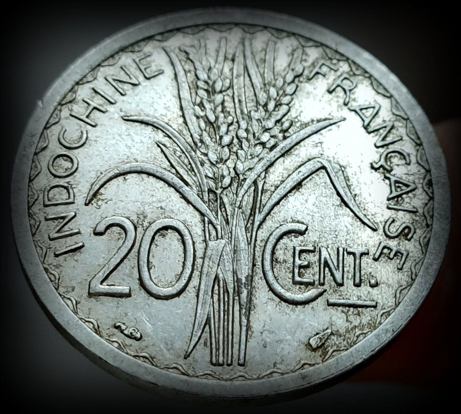 Alle Münzen: FRÄNZOSISCHE INDOCHINA 20 CENTIMES 1945 – Gebraucht aus Winterthur von Creso70 1