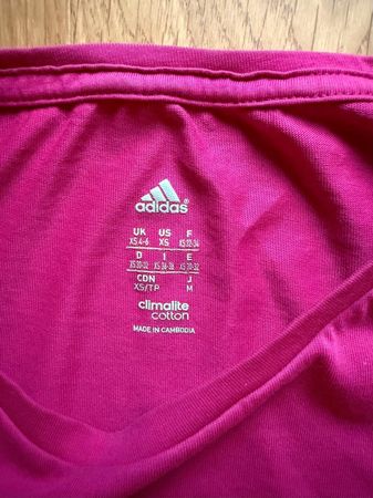 T-Shirt Adidas Climalite Cotton Rose T. XS neuf 