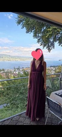 Jake's Abendkleid, bordeau rot, Grösse 38