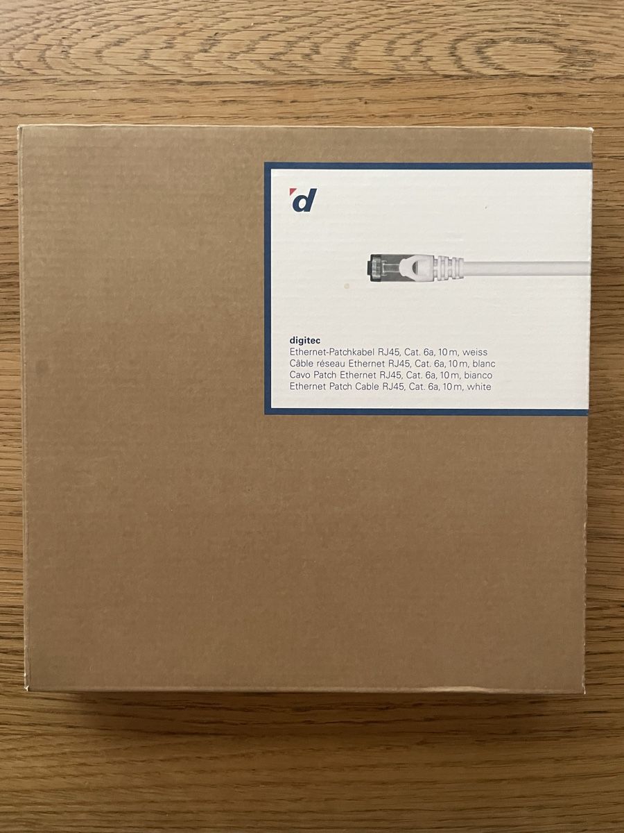 Digitec Kabel: Ethernet Patchkabel RJ45 Cat 6a 10m weiss LSZH neu – Neu und originalverpackt aus Benglen von sambucus2