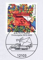 2003 BRD Jahresgabe Flugblatt Der ländliche Hausbriefkasten