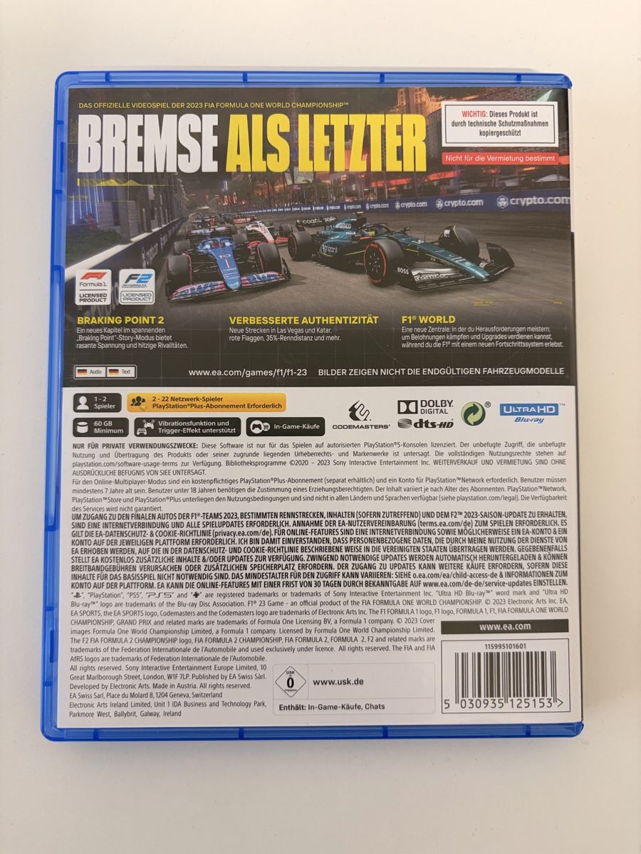 Sony Giochi: F1 23 - PS5 – Usato da Bühl BE venduto da -salocin- 1