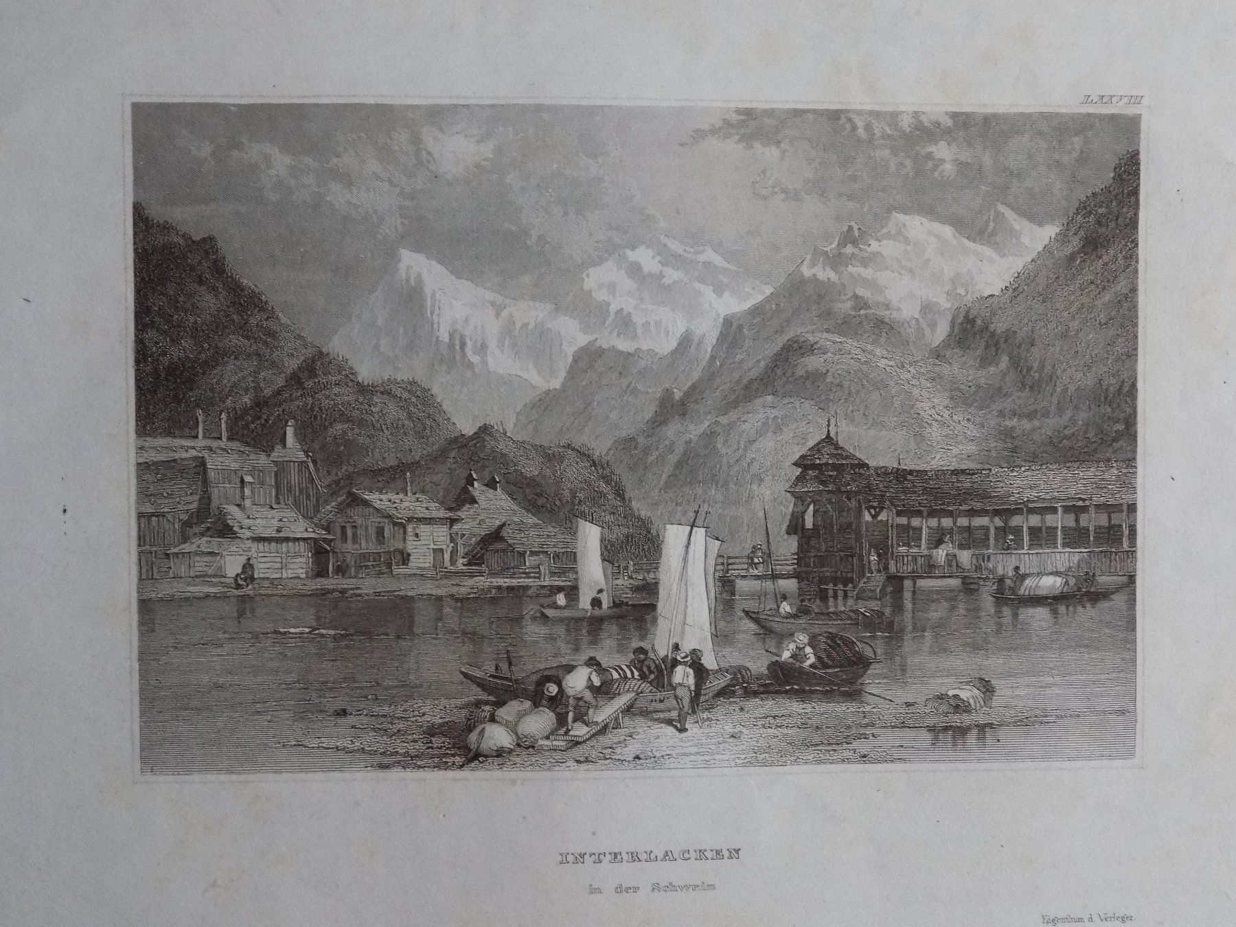 Gravures: Interlaken Stahlstich – D'occasion à Risch par Antikfee 4