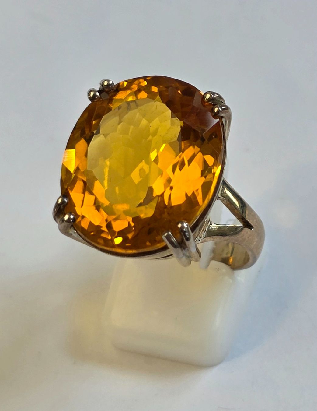 Ringe: Ring mit grossem gelbem Citrin Silber 925 – Neu (gemäss Beschreibung) aus Zürich von ben_mn5h 8