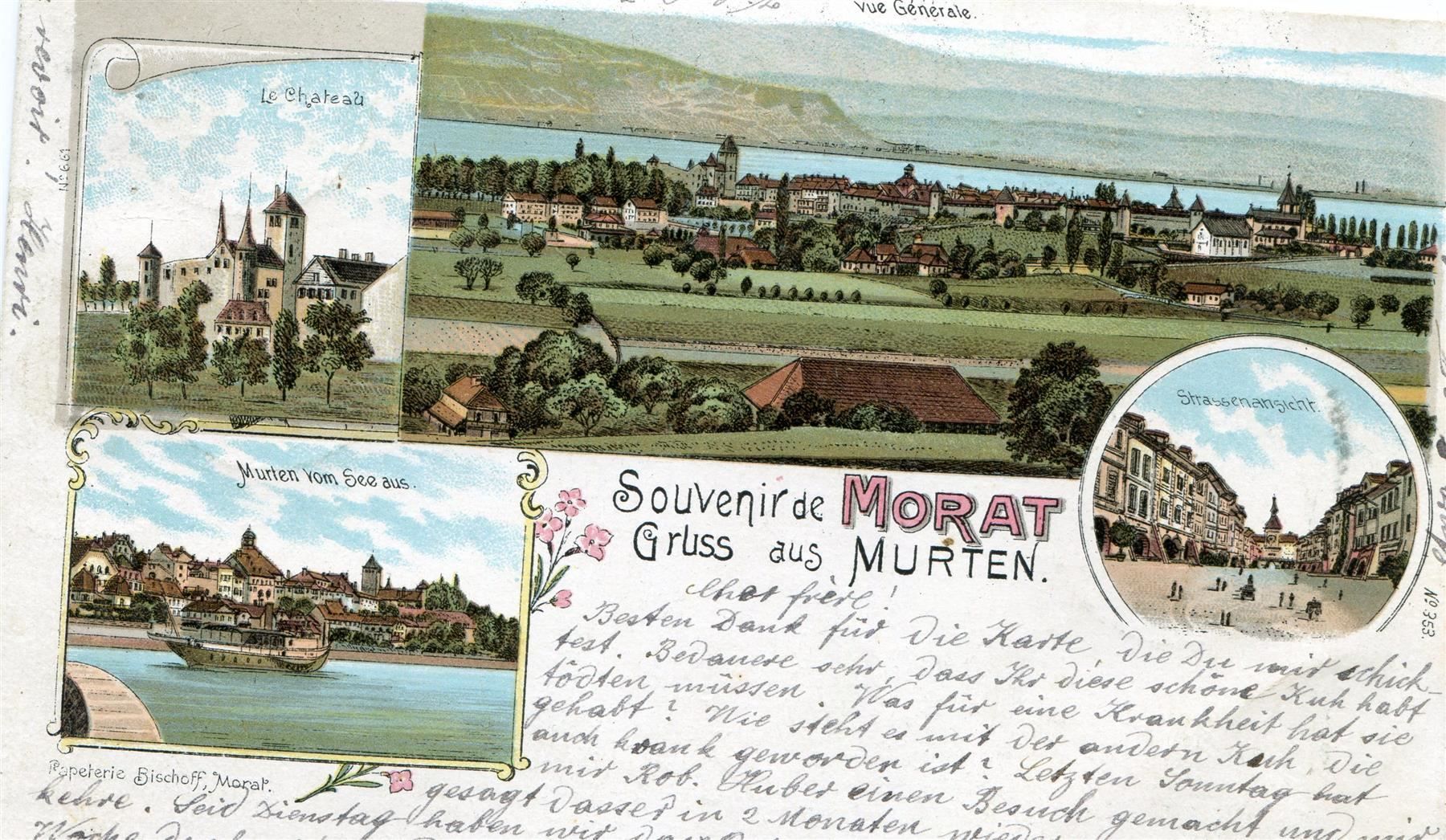 Cartoline postali: PK Souvenir de Morat – Usato da Winterthur venduto da Kyoung