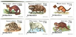 Briefmarken "Baummarder, Fischotter, Hermelin". Rumänien